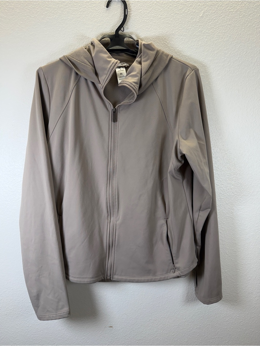 Jockey Women's Lightweight Hooded Windbreaker - Taupe